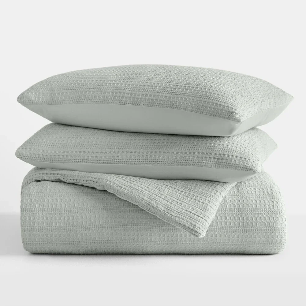 Ienjoy Home All Season Down-Alternative Waffle Textured Comforter Set 2-Pc BED36